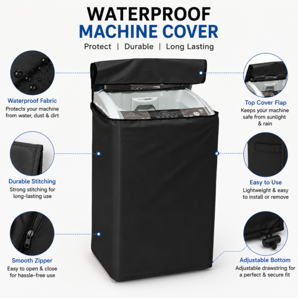 Washing Machine Cover Black